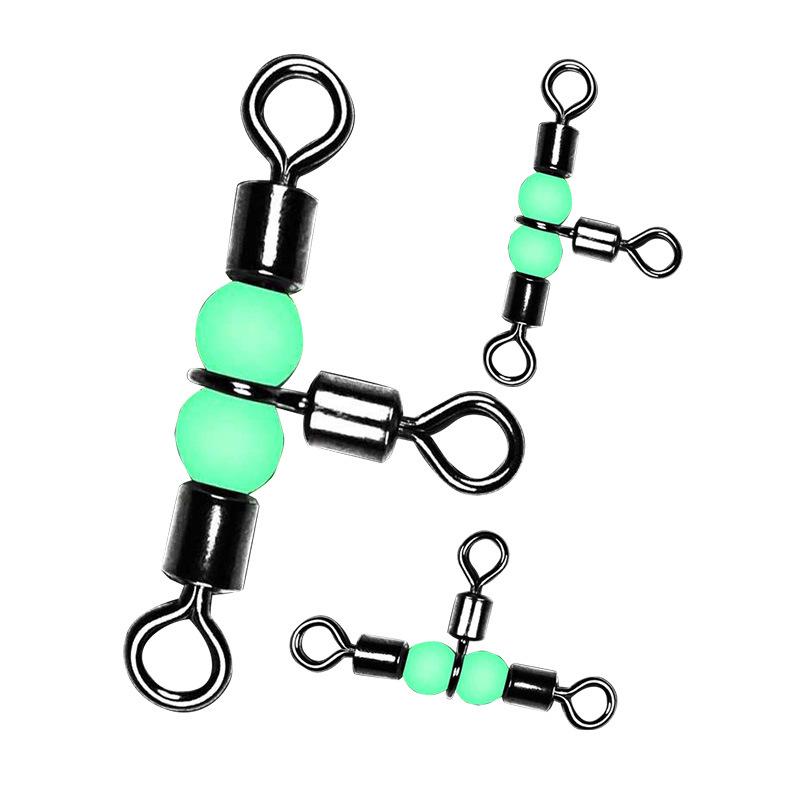 Luminous Kite Fishing Rig with Three-Way Swivel and Figure-Eight Loop for Boat and Sea Fishing