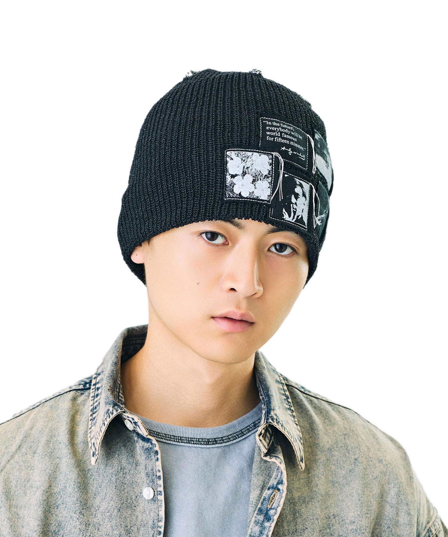 Andy Warhol PATCH KNIT CAP [CA4LA] чёрный