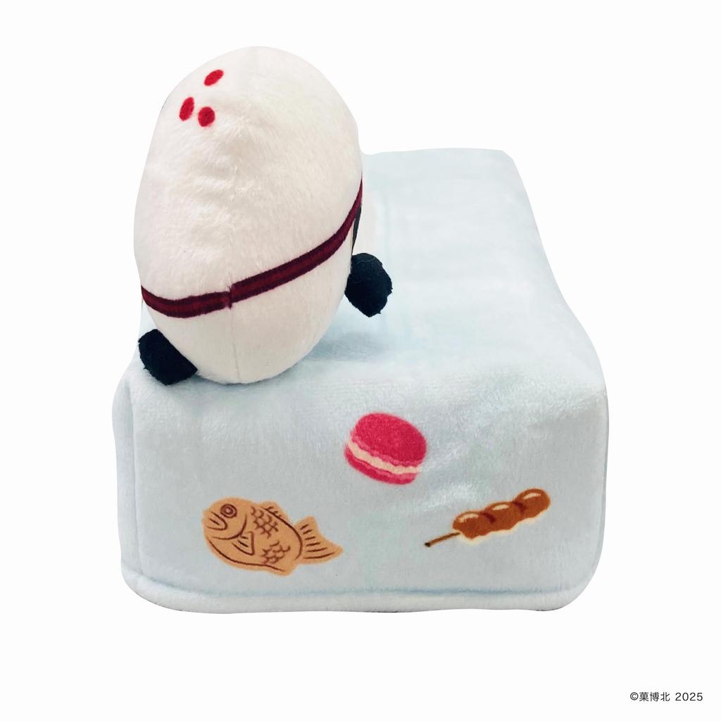 MORIPiLO Tissue Case Tit Cover with Shimae Daifuku Plush Toy Goods Cute Blue 24x14x15cm Character Makura No Morishita - Long-tailed (Tissue Mascot)