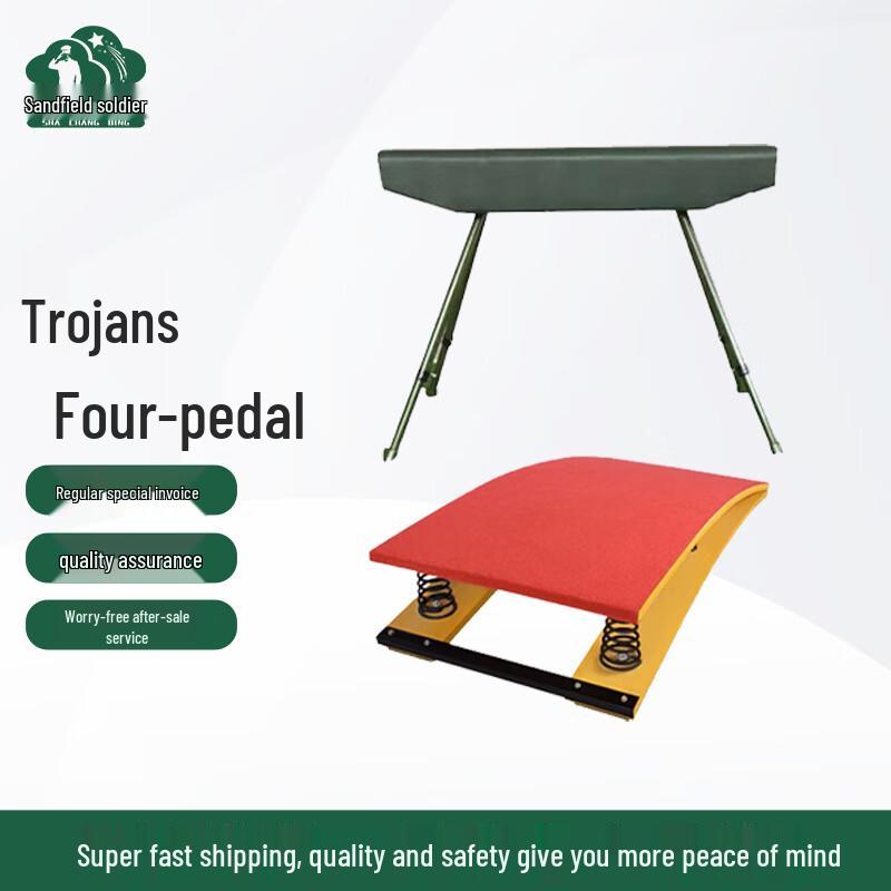 Shachangbing Gymnastics Training Wooden Horse with Spring Pedal