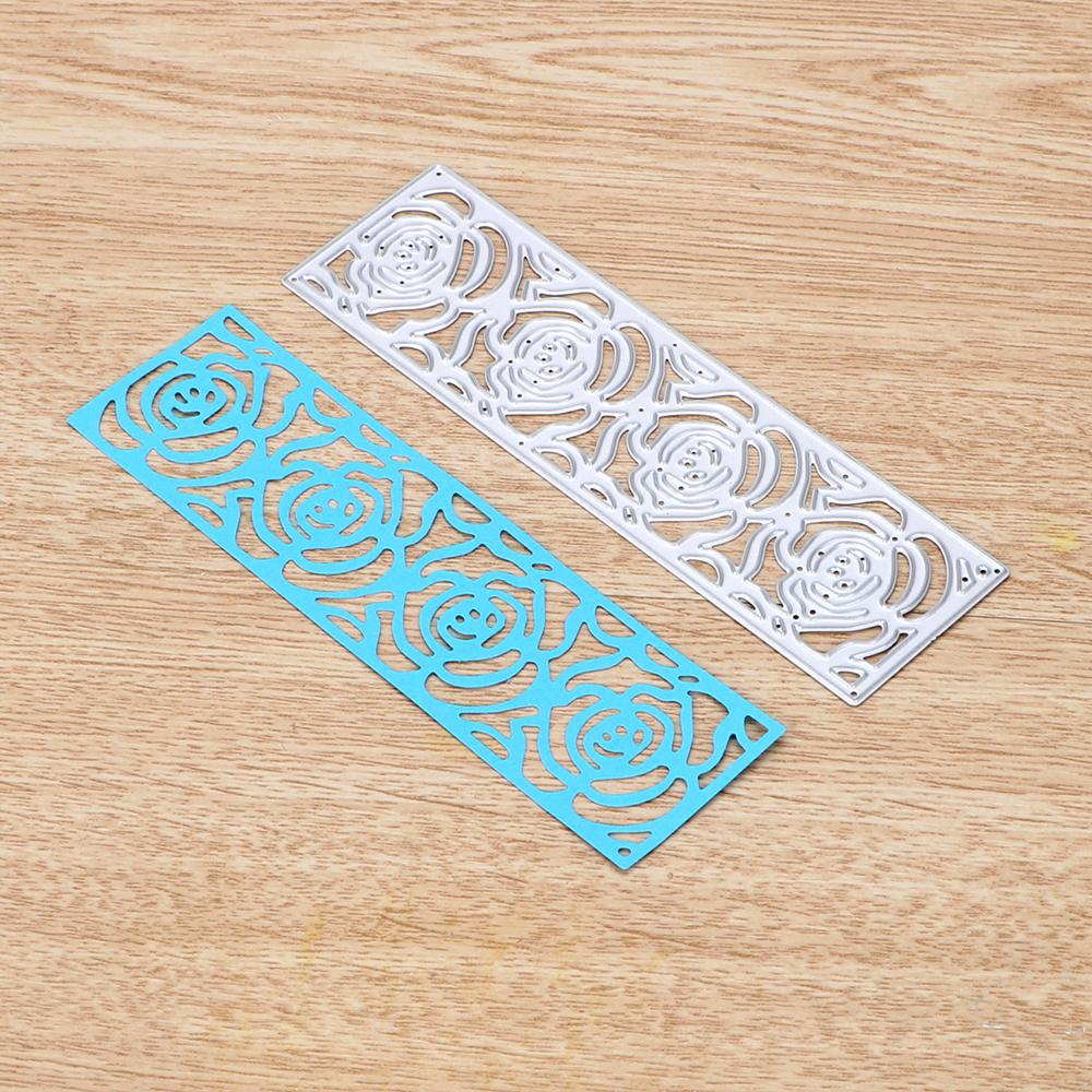 Scrapbooking Paper Card Craft Metal Cutting Dies Cut Die Mold DIY Embossing Die Cuts Rose Flower Home Decoration Knife Mould Blade Stencils