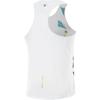 Li Ning Running Series Printed Round Neck Quick-Dry Breathable Slim Fit Sleeveless Vest Men Tops Standard-White AAYU275-1