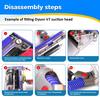 Suction Hose Parts for Dyson V7 V8 V11 V11 Vacuum Cleaner Blue Hose Flexible Soft Roller Soft Rubber Hose Tube Replacement