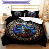 Daemon Core Glass Pattern Bedding,Quilt Set Quilt Cover Pillowcase Home Birthday Gift (1 * Duvet Cover + 2 * Pillowcase, Without Core)
