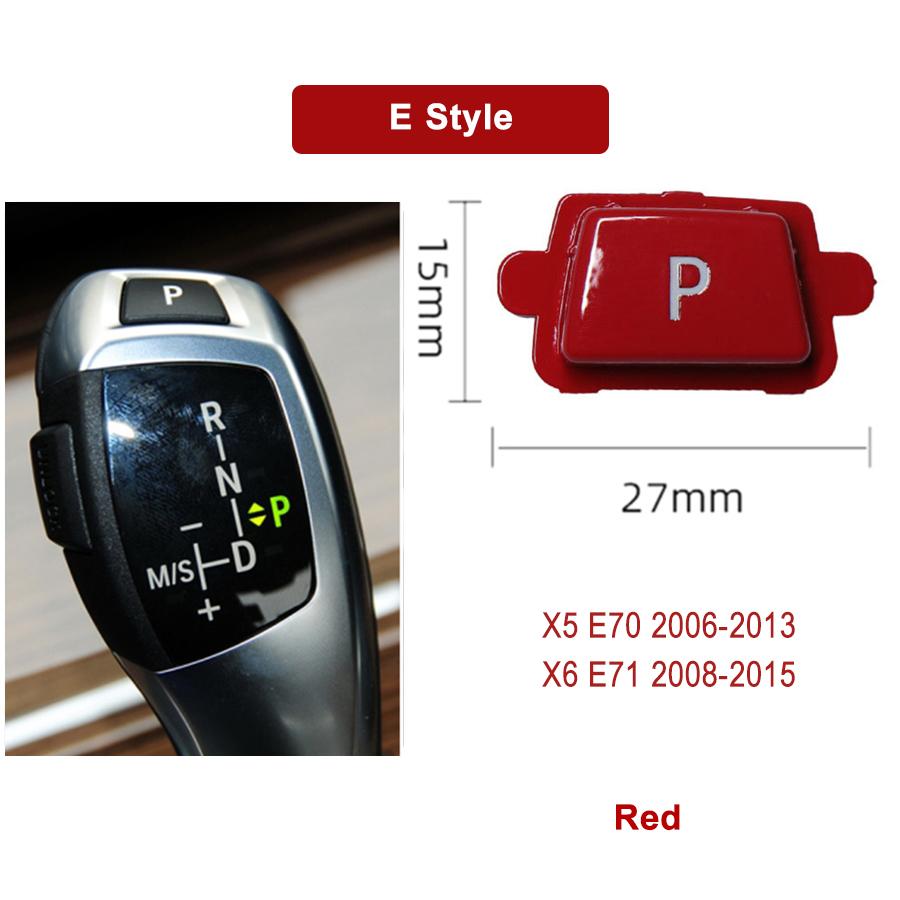 Car Gear Shift Lever Auto P Parking Button Cap Cover For BMW 3 5 7 X3 X4 X5 X6 Series E90 F30 F10 F01 F25 F26 E70 F15 F16