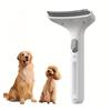 Pet Hair Remover Brush Fur Grooming Tool with Curved Blade for Shedding Control and Hair Thinning Suitable for Dogs and Cats
