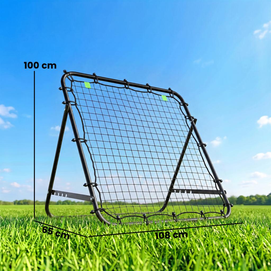 Adjustable Rebounder Net Kickback Target Goal for Teens Adults Training, Black