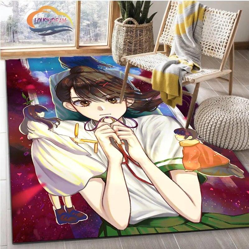 Latest Animated Suzume Anime Carpet 3D Printing Decorative Floor Mat for Children and Girls Living Room Bedroom Sofa Area Rug