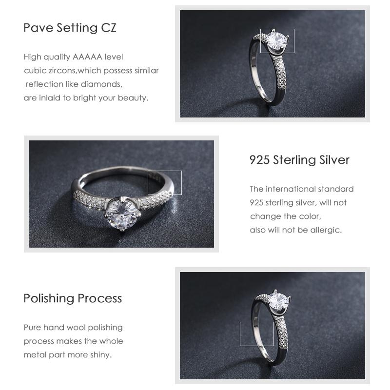 Modian Real 925 Sterling Silver Round Ten Hearts Arrow CZ Classic Finger Rings For Women Luxury Wedding Fine Jewelry Accessories