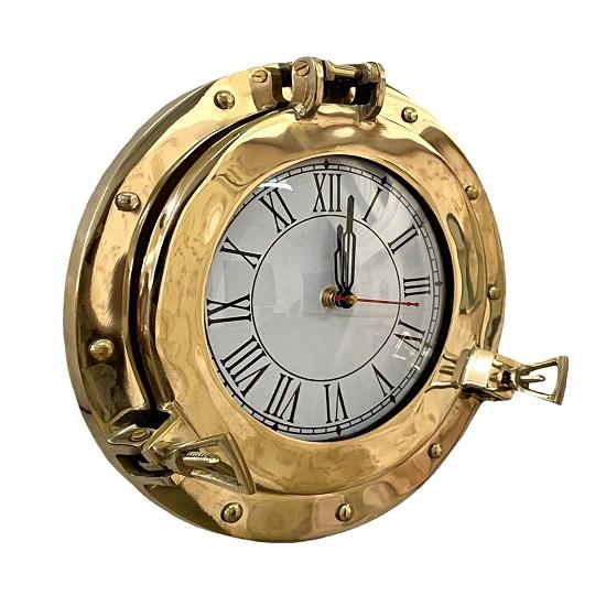 Naval Ship Porthole, Antique Window Wall Clock, Decorative Wall Porthole,