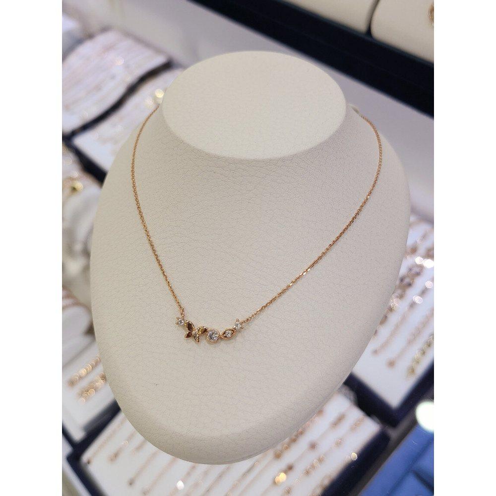 Silver 925 Butterfly Cubic Necklace Chain 40cm 12Grn2687