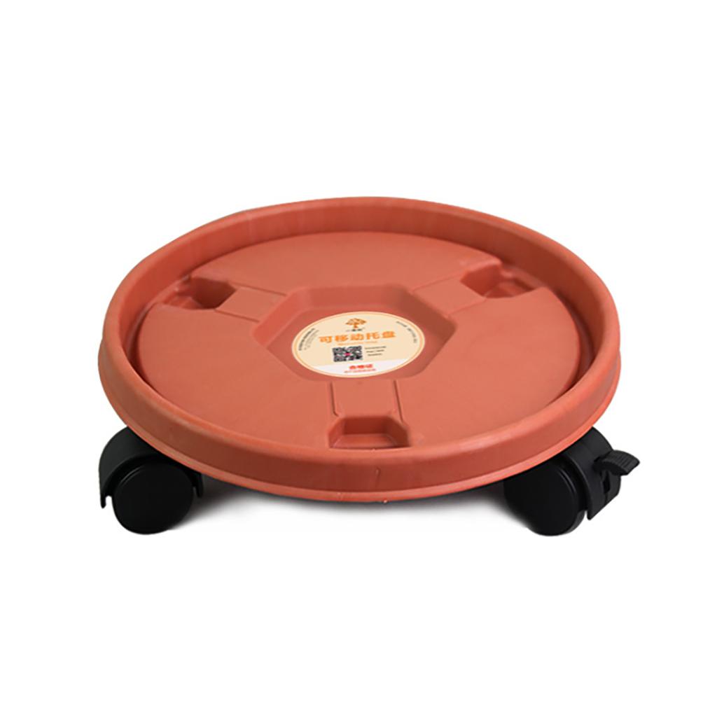 Thickened Moving Tray Plastic Vase with Roller Round Chassis Pot Water Movable Pot Holder Universal