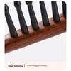 Meier Sandalwood toothed comb, thickened round handle scalp massage hair smoothing comb, air bag comb