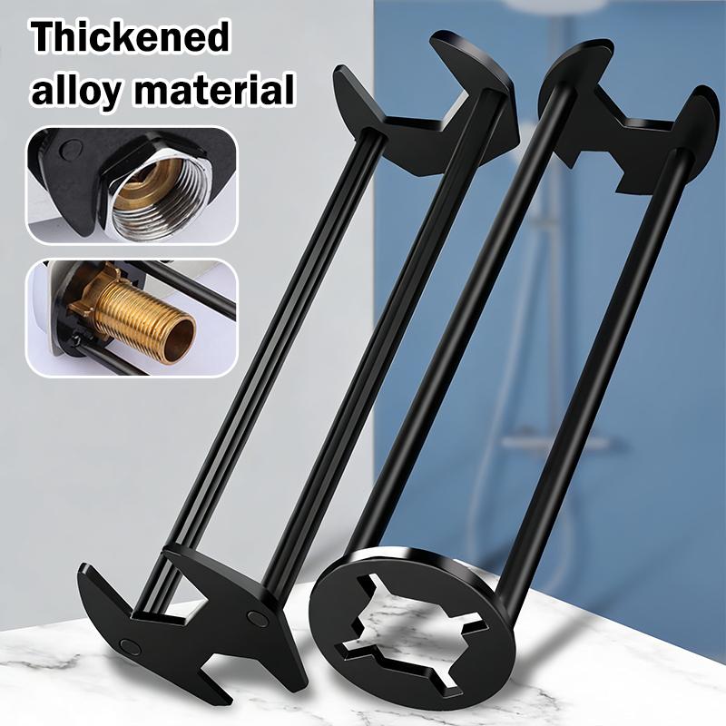 1/2pcs Sink Wrench Multifunctional Carbon Steel Faucet Key Plumbing Pipe Wrench Bathroom Kitchen Sink Repair Set Hardware Tools