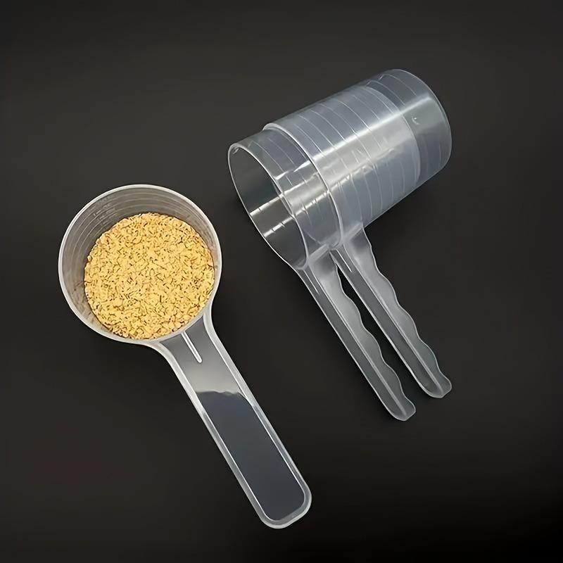 1pc Plastic Measuring Cup, 50g with Graduated Scale, Transparent Multi-Purpose Pet Food Scoop for Powder and Liquid Pet Food Scoop