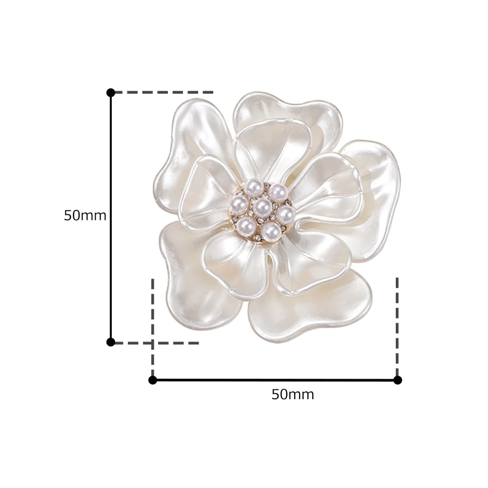 Flower Brooch Pearl Formal White Mother of Pearl Wedding Brooch Stylish Chest Decoration Entrance Ceremony Graduation Ceremony Gift Wedding Party