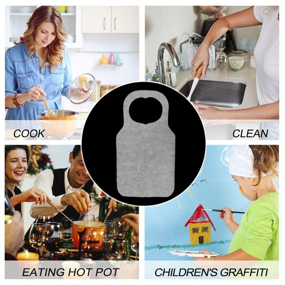 10Pcs/Bag Non Woven Bib Oil-proof Cooking Apron  Restaurant Home Supplies