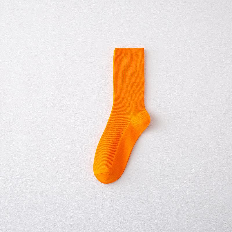 Female Autumn Fashion New Colorful Candy Color In The Tube Pile Socks