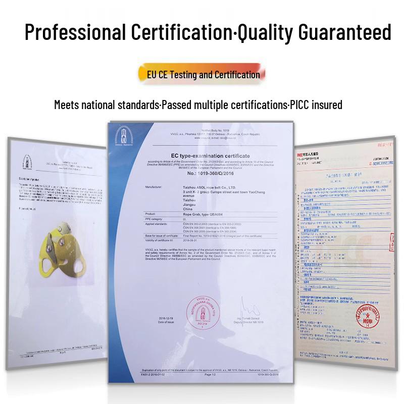 Bezpečnostní zařízení pro vysokohorské skalní lezení: Samosvorný lanový blokant a nástroj pro zachycení pádu