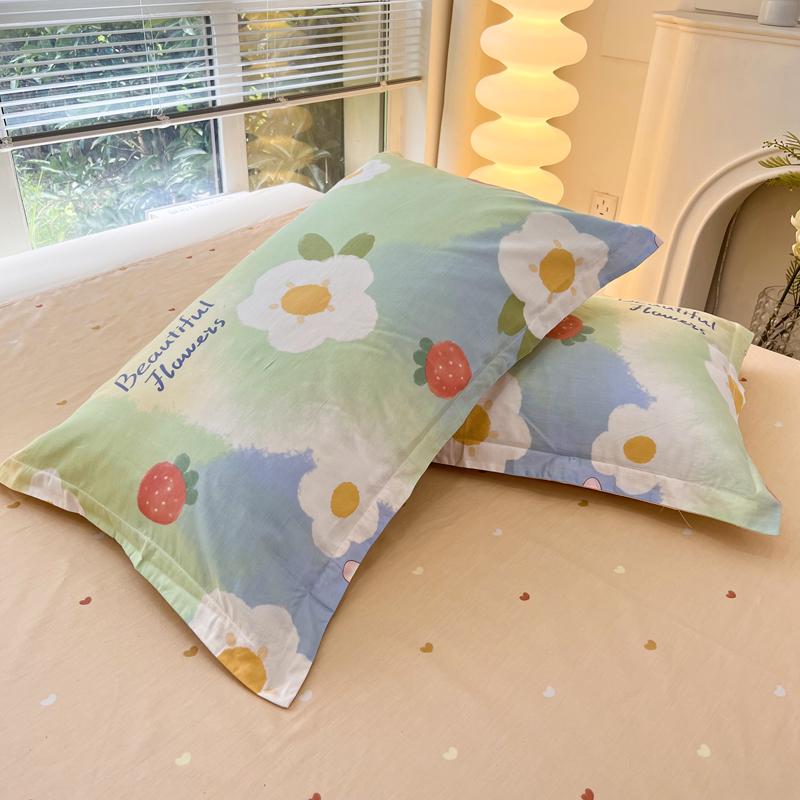 Set of Two Pure Cotton Pillowcases, 48x74cm - Pillow Core Covers [Pair Only]