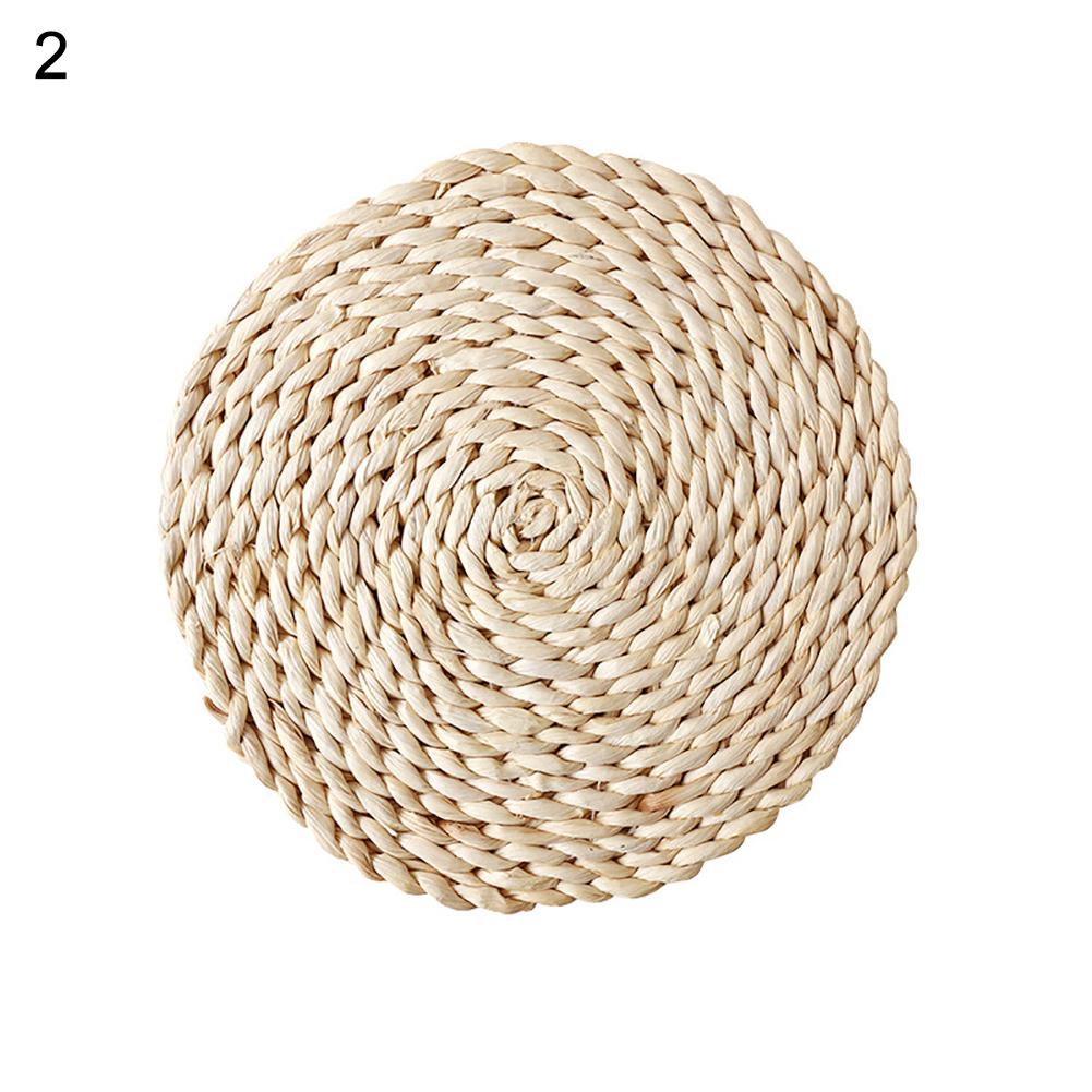 NO.HS Manteles Redondos Ovalados Tejidos para Mesa de Comedor Esterilla Aislante Térmico Decoración de Cocina Esterilla Resistente al Calor