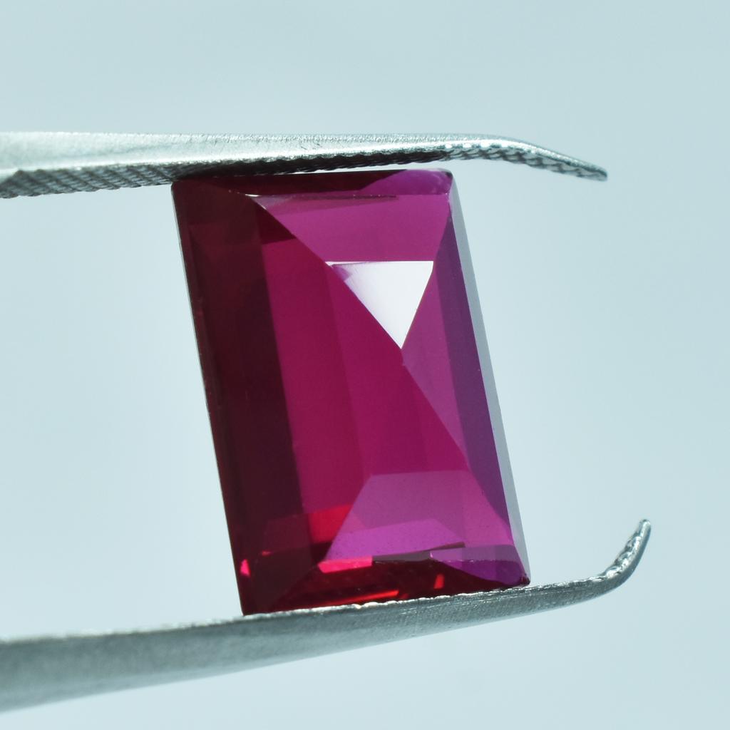 Red Ruby 8.45 Ct Emerald Cut Natural Loose Gemstone CERTIFIED