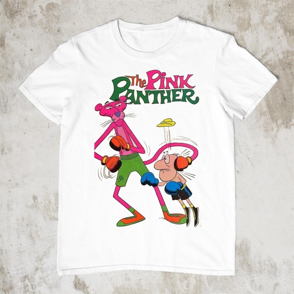 The Pink Panther Cover Boxing Funny T shirt Tops Tee Tee men