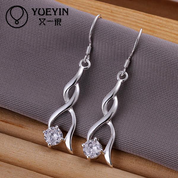 Coppery Twist Zircon Drop Earrings For Women Fashion Wedding Engagement Party Charm Copper color Jewelry  ME092