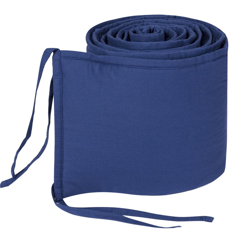 Celoroční jednobarevná sada mantinelů do dětské postýlky - 4dílný protikolizní ohraničník pro bezpečnost kojence