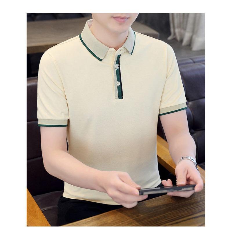 Men S Summer Short Sleeve Polo Shirt Loose Fit Breathable Top