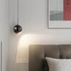 Italian Minimalist Adjustable Pendant Light - Modern Spherical Design for Bedside, Bedroom, Dining Room, or Bar.