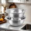 Stainless Steel Microporous Colander With Handle, Rice Washer Microporous Strainer Set For Washing Vegetables And Rice And Draining Cooked Pasta.