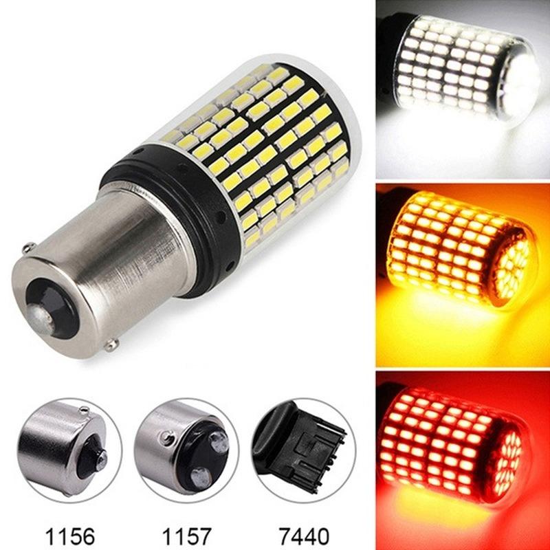 2Pcs 3014 144SMD CanBus 1156 BA15S BAU15S 7440 lamp LED 7440 led Bulbs For Turn Signal Light