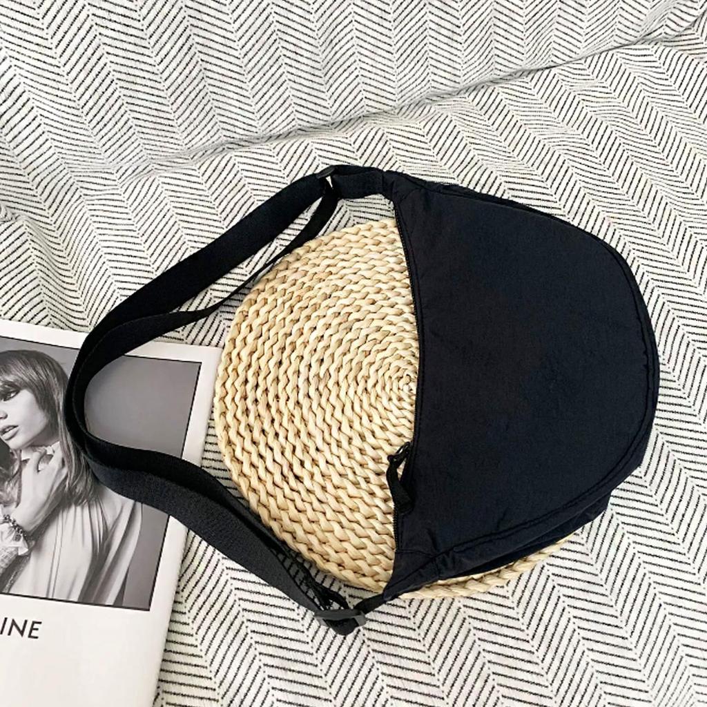 Ailiyumo Crescent-Shaped Nylon Shoulder Bag for Women, Lightweight, Stylish, Waterproof, Durable, with Pockets, Practical, Soft, Unisex, Perfect for