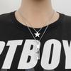 Fashion Chain Necklace Stylish Star Pendant Necklace Titanium Steel Material Star Neck Jewelry for Wedding Party Daily