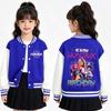 Kpop Demon Hunters Costume Zoey Mira Print Baseball Uniform Autumn Long Sleeve Jacket Coat Fans Gift For Kids