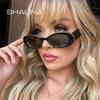 Shauna retro feminino pequeno oval óculos de sol moda geléia óculos tendências masculino óculos de sol tons uv400