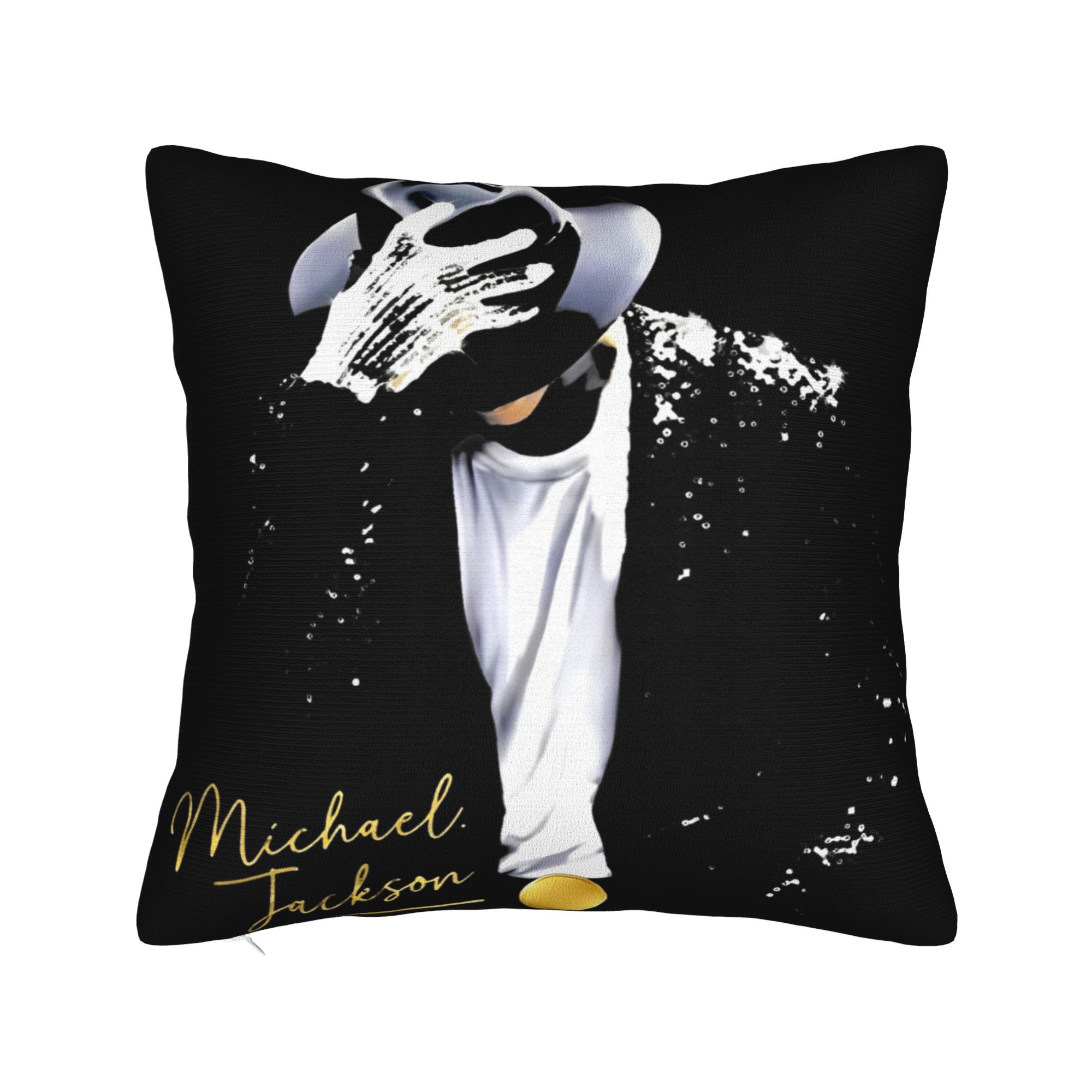 Kissenbezug Michael Jackson Heal The World Benutzerdefinierter Kissenbezug für Stuhl Sofa Heimdekoration Modische Kissenbezüge Peach skin 18*18(CM)-1Pcs