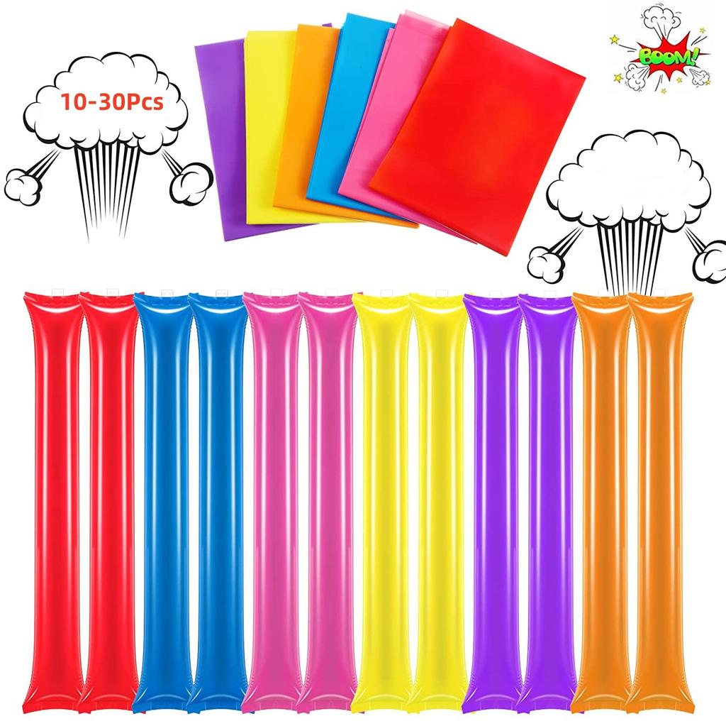 12Pcs Inflatable Clapping Stick Noise Maker Balloon Concert Inflatable Noise Maker Toy Plastic Cheerleading Spirit Stick Bam