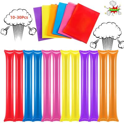 12 stuks Opblaasbare Klapstok Geluidsmaker Ballon Concert Opblaasbare Geluidsmaker Speelgoed Plastic Cheerleading Spirit Stick Bam
