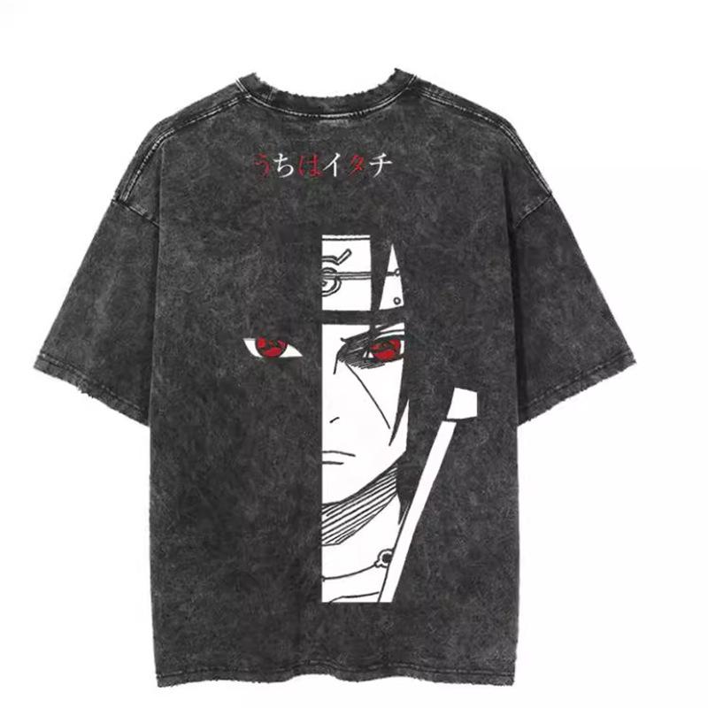 

Retro Cartoon Print Loose Cotton T-Shirt M