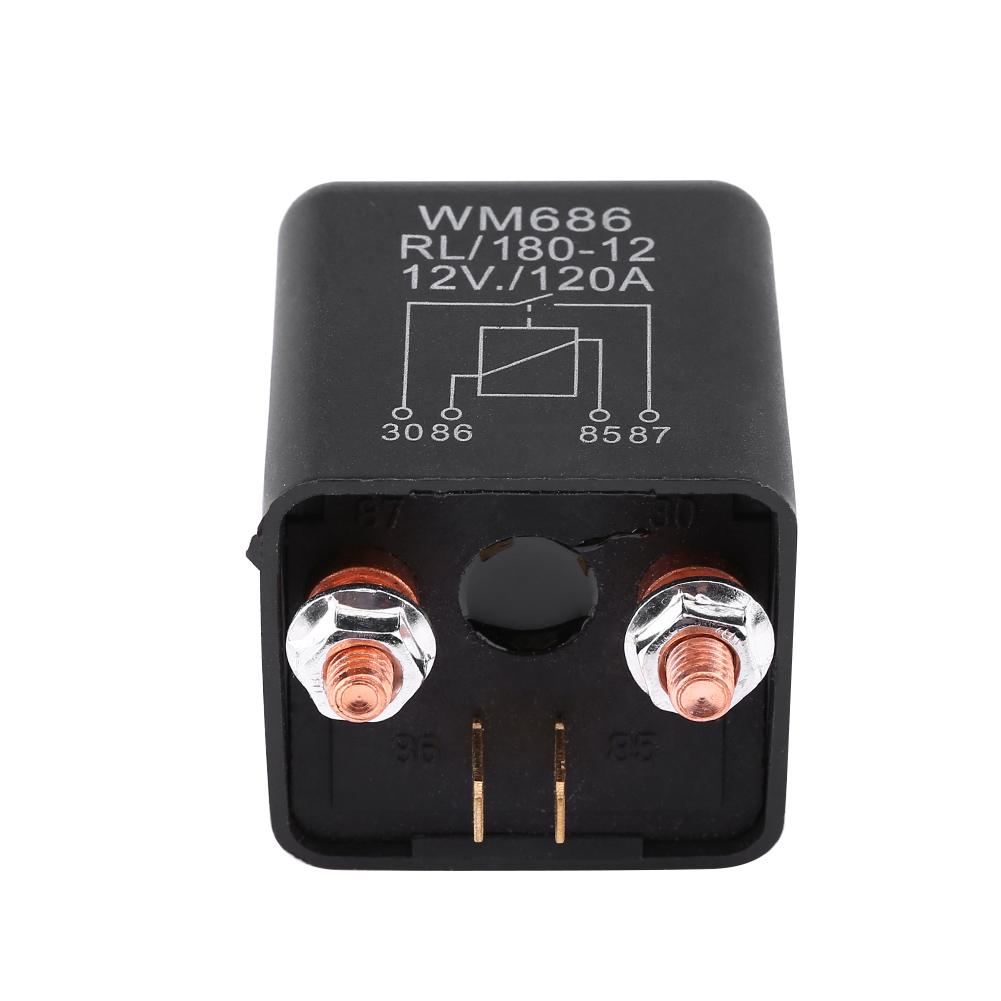 1 stk 12V 120A Laderelé Bil Varebil PÅ AV 4 Pins Kraftig Delt Varebil Båt