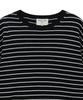Mattengkim Stripe Damaged Loose Pullover In Black