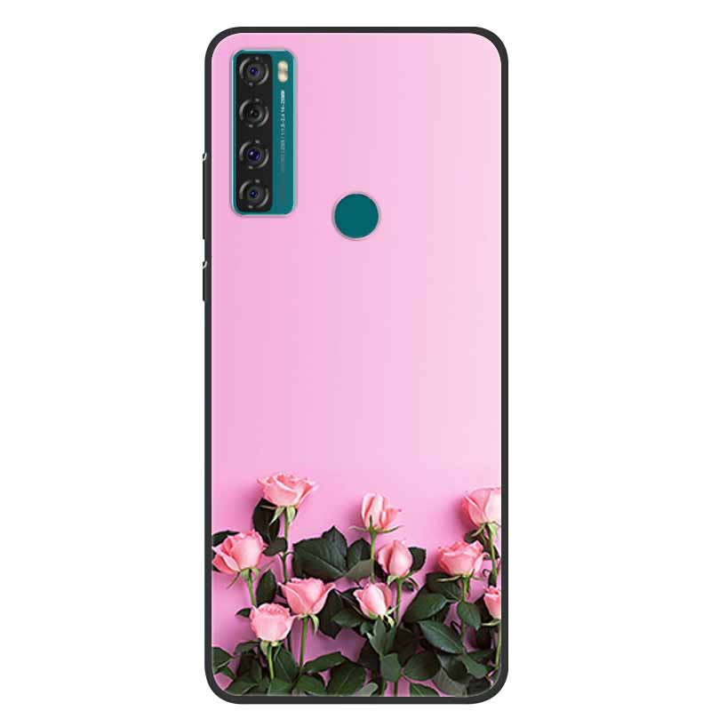 Case For TCL 20 SE Luxury Silicone TPU Soft Phone Cover For TCL 20 SE Case T671H 6.82" Funda Animal Capa Cute Shockproof Coque
