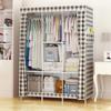 Moderne minimalistische Stoffgarderobe: Einfach zu montierender Aufbewahrungsschrank für das Schlafzimmer