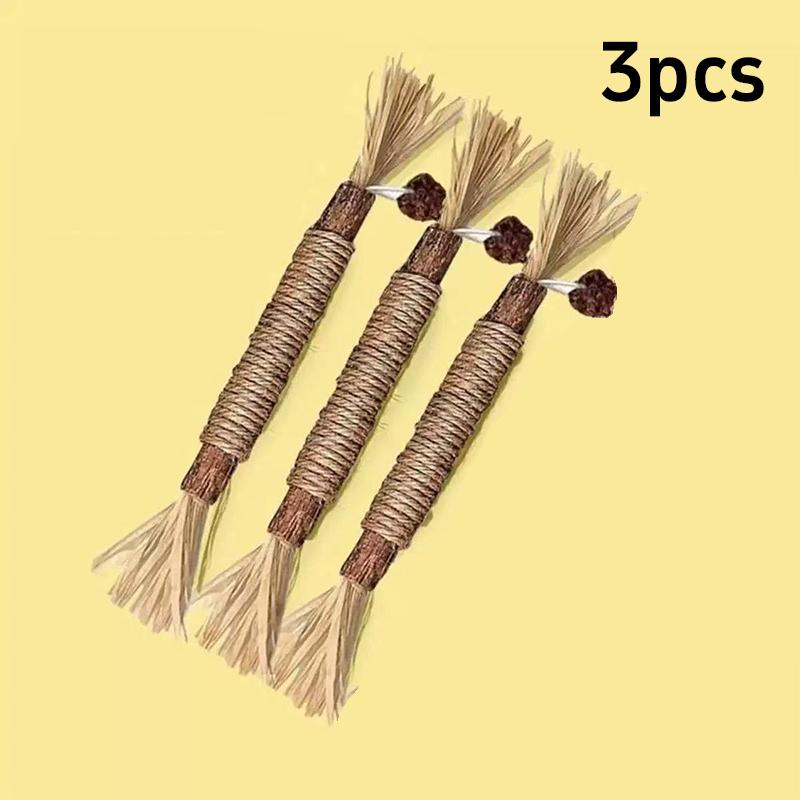 Interactive Self Playing Catnip Molar Stick Cat Chew Toys Teeth Cleaning Bite Squeaky Cat Toy for Indoor Cat Dental Health