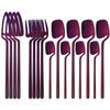 Western 16Pcs Knife Fork Spoon Dinnerware Set Matte 304 Stainless Steel Dinner Cutlery Set Party Kitchen Flatware Tableware