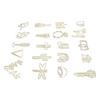 100pcs Paper Clip Gold Series Metal Electroplating Processing Rust Proof Creative 20 Shapes Paper Ma