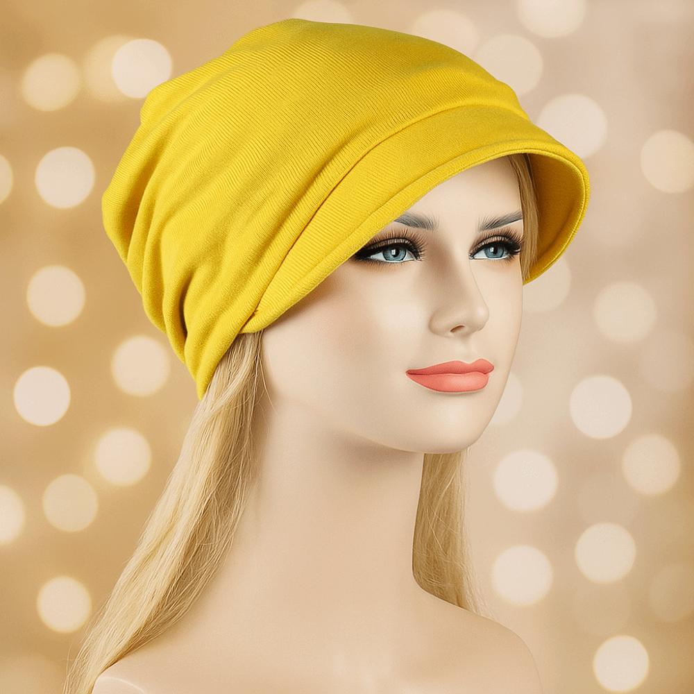 With Brim Brimmed Basin Hat Sun Protection Turban Hat Versatile Headwear Hats  Bald Confinement
