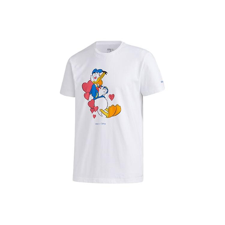 adidas neo x Disney Crossover Donald Duck Printing Casual Short Sleeve White Men s GJ5637 S